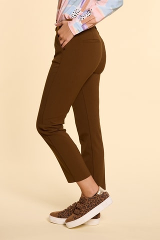 Pantalon de costume taille haute - Camel