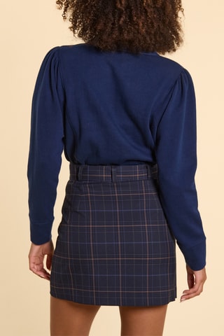 Jupe portefeuille - Bleu marine