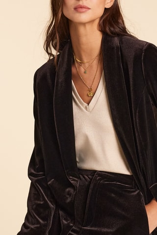 Veste en velours - Noir
