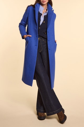 Manteau en laine - Bleu cobalt