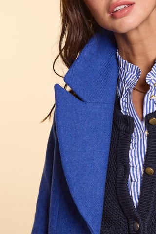 Manteau en laine - Bleu cobalt