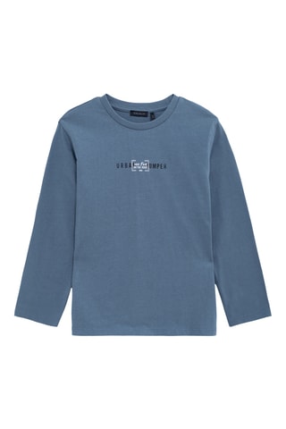 T-shirt en coton biologique - Bleu cobalt