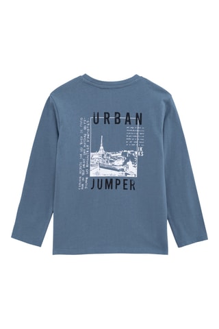 T-shirt en coton biologique - Bleu cobalt