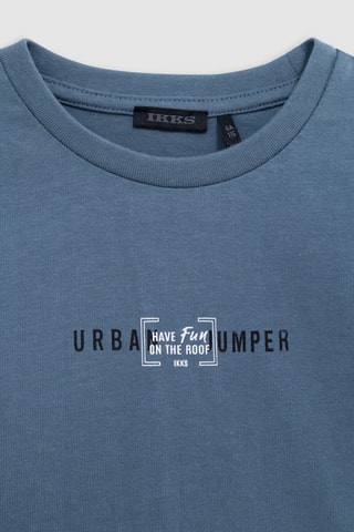 T-shirt en coton biologique - Bleu cobalt