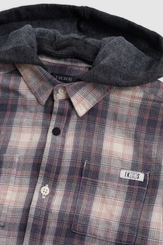 Chemise à capuche - Gris foncé et rose