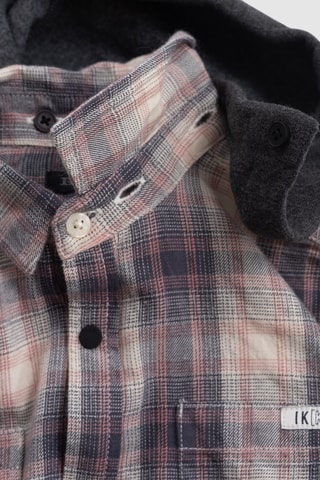 Chemise à capuche - Gris foncé et rose