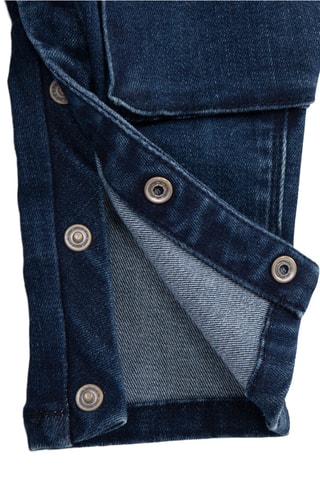 T-shirt et salopette en jean - Blanc et bleu marine