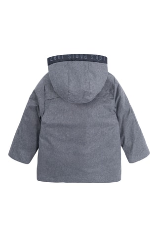 Parka réversible à capuche - Gris clair chiné et gris foncé