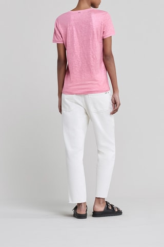 T-shirt en lin - Rose poudré