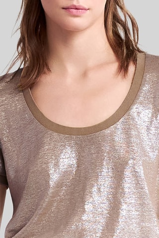 T-shirt en lin - Marron