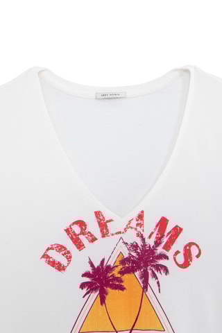 T-shirt droit - Ecru