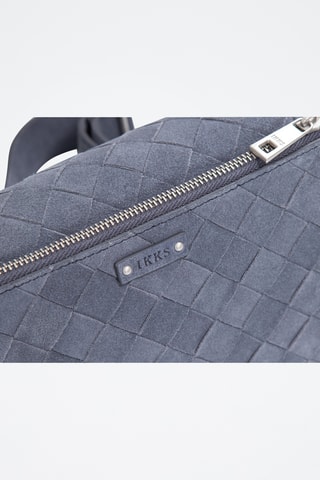 Sac porté épaule en cuir de veau - Bleu pétrole