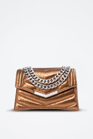 Sac porté épaule en cuir de chèvre - Doré