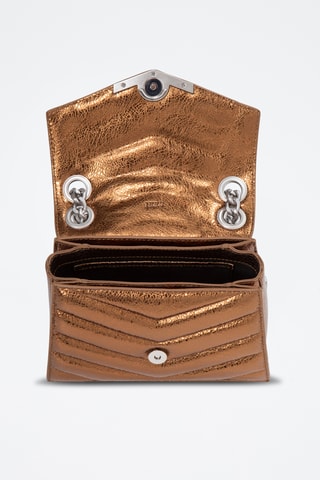 Sac porté épaule en cuir de chèvre - Doré