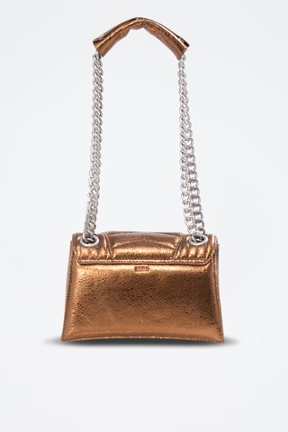 Sac porté épaule en cuir de chèvre - Doré