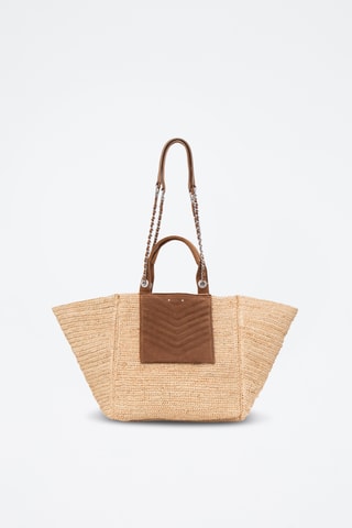 Cabas en cuir de veau nubuck - Beige