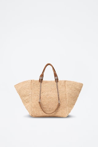 Cabas en cuir de veau nubuck - Beige