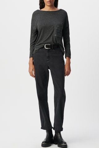 T-shirt droit - Gris foncé