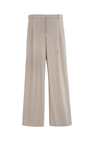 Pantalon flare en laine - Beige