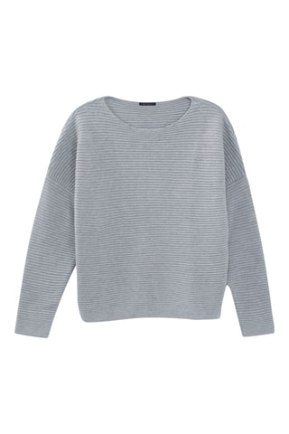 Pull en laine et cachemire - Gris clair chiné