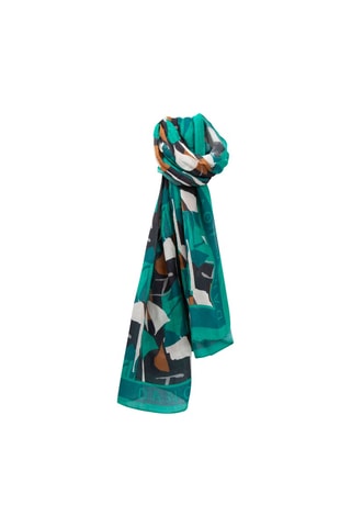Foulard en lin - Vert et blanc