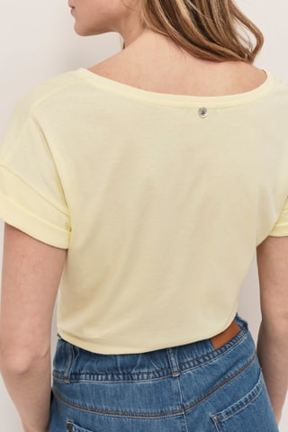 T-shirt en coton biologique - Jaune et blanc