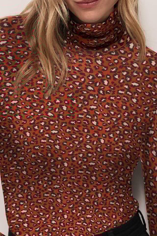 T-shirt - Rouge brique et marron