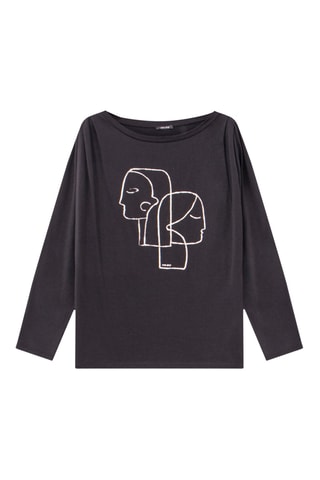 T-shirt en coton biologique - Noir et blanc