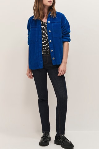 Chemise en velours - Indigo