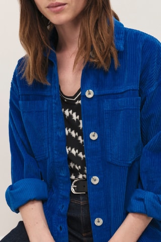 Chemise en velours - Indigo