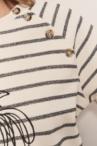 Sweat - Ecru et gris