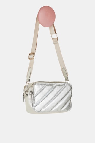 Leren Handtas Abri - Zilverkleurig