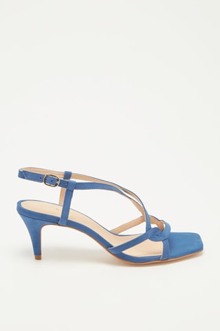 Nubuck Sandalen met Hak Zadia Blauw