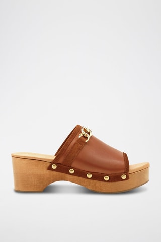 Leren Clogs Violetti - Bruin