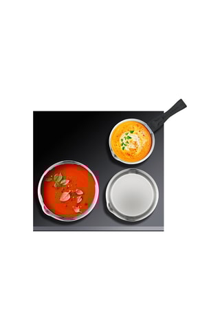 3 casseroles en acier inoxydable avec poignée amovible - 
16, 18 et 20 cm