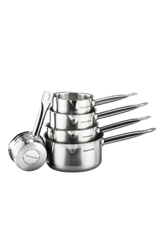 5 casseroles en acier inoxydable  -  12 à 20 cm