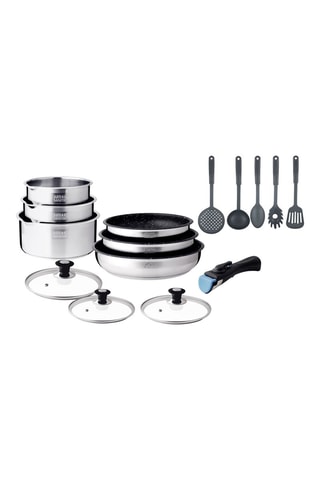 Batterie de cuisine en acier inoxydable - 
15 pièces