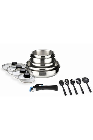 Batterie de cuisine en acier inoxydable -  15 pièces