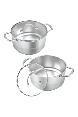 2 faitouts en acier inoxydable - 24 cm