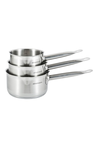 3 casseroles en acier inoxydable - 14/18/20 cm