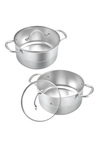 2 faitouts en acier inoxydable - 28 cm