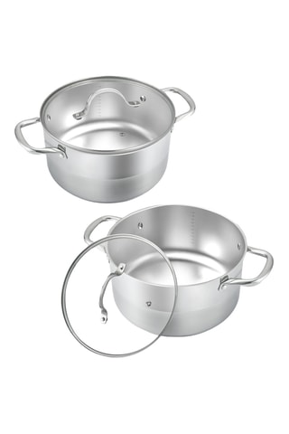 2 faitouts en acier inoxydable - 32 cm