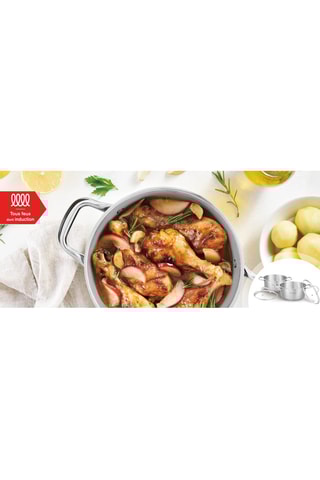 Cocotte en acier inoxydable - Argenté - 24 cm