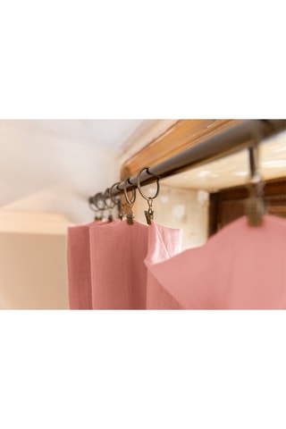 Rideau Gaïa - Rose pêche - 140 x 300 cm