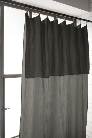 Rideau ajustable en coton 125 g/m² Gaïa - Anthracite - 140 x 300 cm
