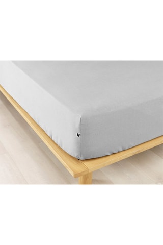 Drap-housse en flanelle de coton 170 g/m² Candice - Brume