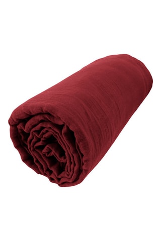 Drap-housse 125 g/m² Gaïa - Lie de vin