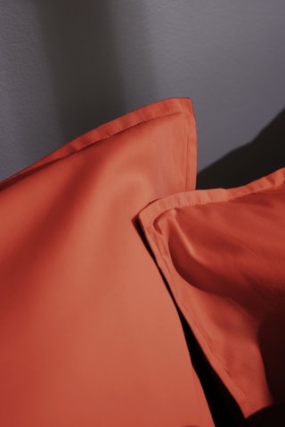 Taie d'oreiller en percale de coton 80 fils/cm² Bally  - Terracotta