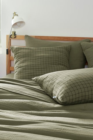 Taie d'oreiller Gaïa Mix - Romarin