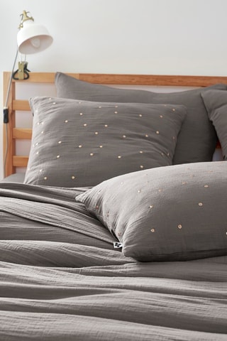 Taie d'oreiller Gaïa Chic Granit